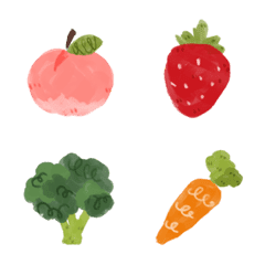 [LINE絵文字] アートなフルーツと野菜 【修正版】の画像