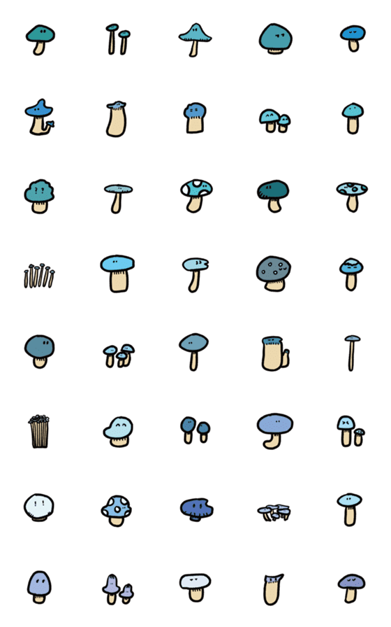 [LINE絵文字]Have a mushroom day(face)の画像一覧