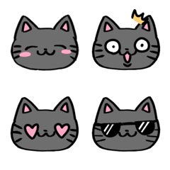 [LINE絵文字] くろねこのごまちゃんの画像