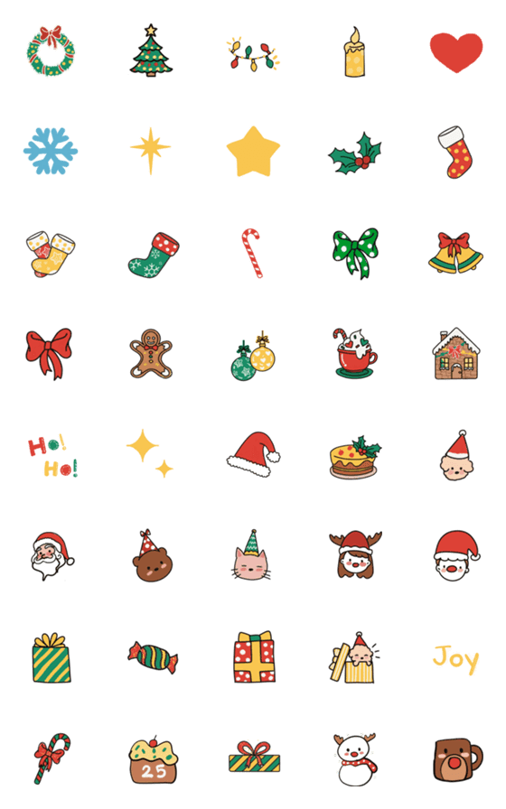 [LINE絵文字]Christmas cuteの画像一覧
