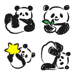 [LINE絵文字] パンダ愛好家のための絵文字（再販）の画像