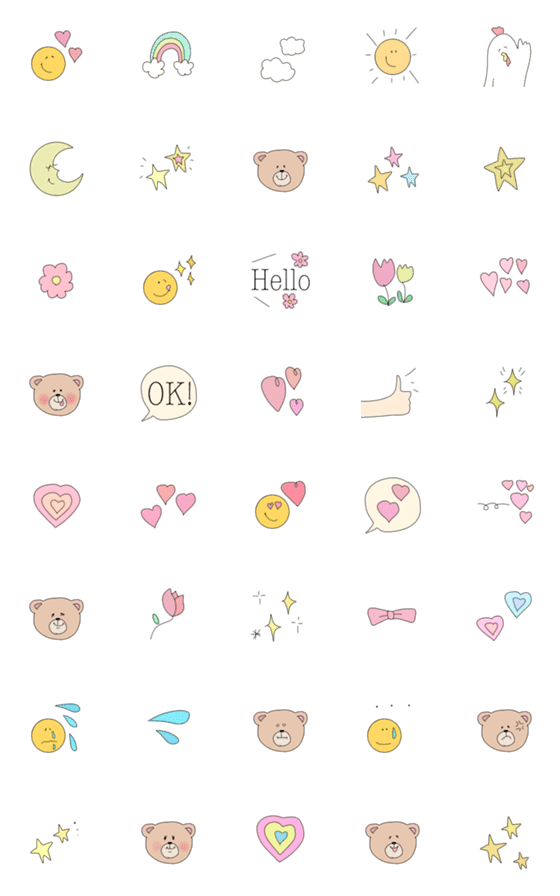 [LINE絵文字]毎日かわいくなる絵文字♡の画像一覧
