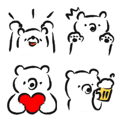 [LINE絵文字] ゆるかわ♡シロクマの絵文字（再販）の画像