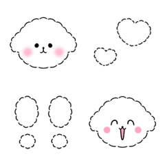 [LINE絵文字] 動く♡ふわふわんこ♡の画像