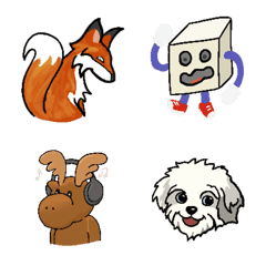 [LINE絵文字] Mr.Fox and Tofuguai dont wanna workの画像