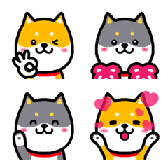 [LINE絵文字] 動く！毎日使える♥柴犬の画像