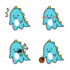 [LINE絵文字] Fat cute monster(maybe a dinosaur)の画像