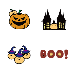 [LINE絵文字] シンプル ひよこハロウィン 絵文字の画像