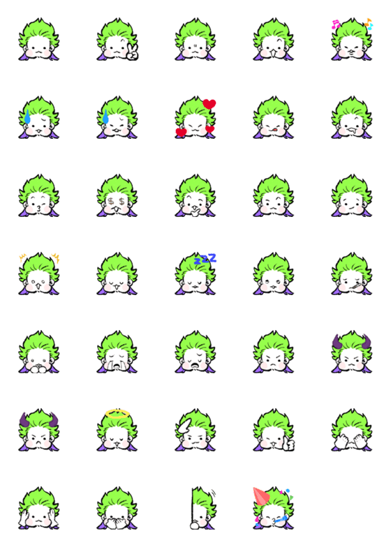 [LINE絵文字]くたくたな絵文字の画像一覧