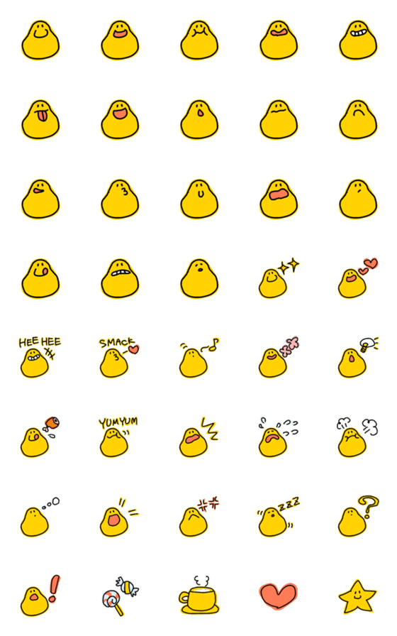 [LINE絵文字]あのファニーフェイス by ano (ラフポチャ)の画像一覧