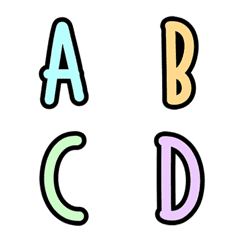 [LINE絵文字] Emoji : English Alphabet Vol.1の画像