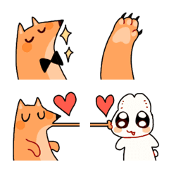 [LINE絵文字] Fox love Bunnyの画像