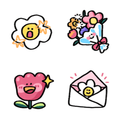 [LINE絵文字] Cutie crayons: flowers for you！の画像