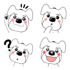 [LINE絵文字] ミニチュアシュナウザー子犬絵文字の画像