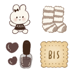 [LINE絵文字] かわいい冬うさぎ♡〜ココア〜の画像