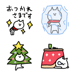 [LINE絵文字] レッツゴー！ねこねこ 3 冬の絵文字の画像