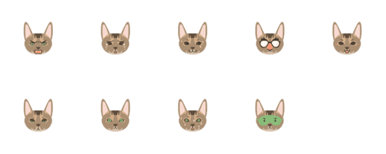 [LINE絵文字]9F_Abyssinian catの画像一覧