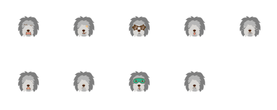 [LINE絵文字]9F_Bobtail dogの画像一覧