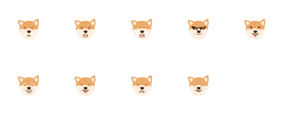 [LINE絵文字]9F_Shiba dogの画像一覧