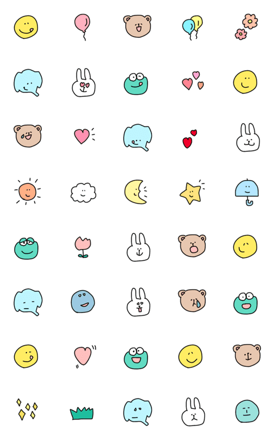 [LINE絵文字]まいにち使える絵文字たちの画像一覧