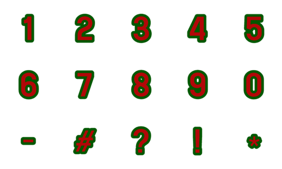[LINE絵文字]Number Christmasの画像一覧
