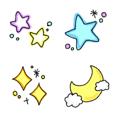 [LINE絵文字] mekabuの星＆キラキラの画像
