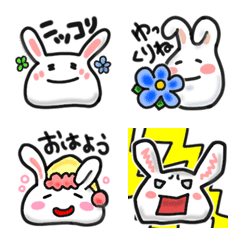 [LINE絵文字] スキマあたためウサギ☆文字入り☆絵文字♪の画像