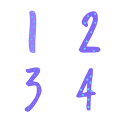 [LINE絵文字] Purple Party Numbersの画像