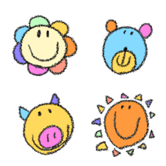 ★ヘタクソお絵描き★レインボーver.の絵文字メイン画像