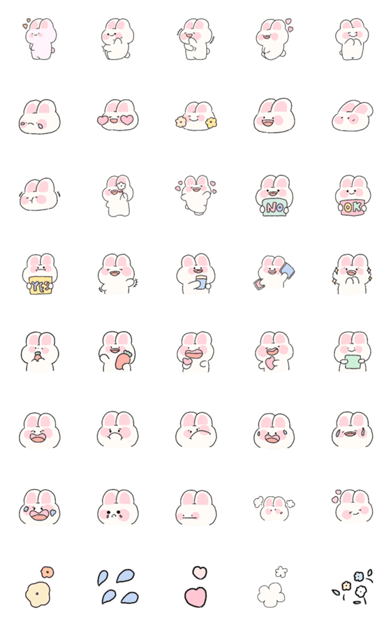 [LINE絵文字]Rabbit * Emoji *の画像一覧