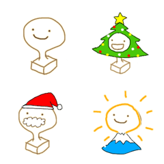 [LINE絵文字] 年末年始のおもちさんの画像