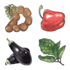 [LINE絵文字] fruity ＆ vegetable zana2の画像