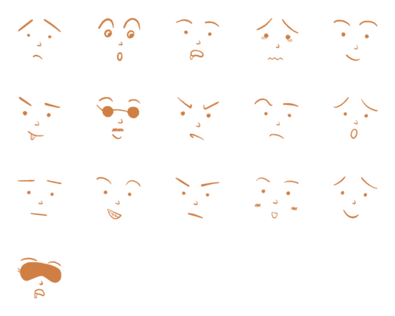 [LINE絵文字]eyebrow kunの画像一覧
