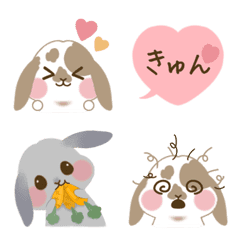 [LINE絵文字] ホーランドロップのブロたん＆グレたんの画像