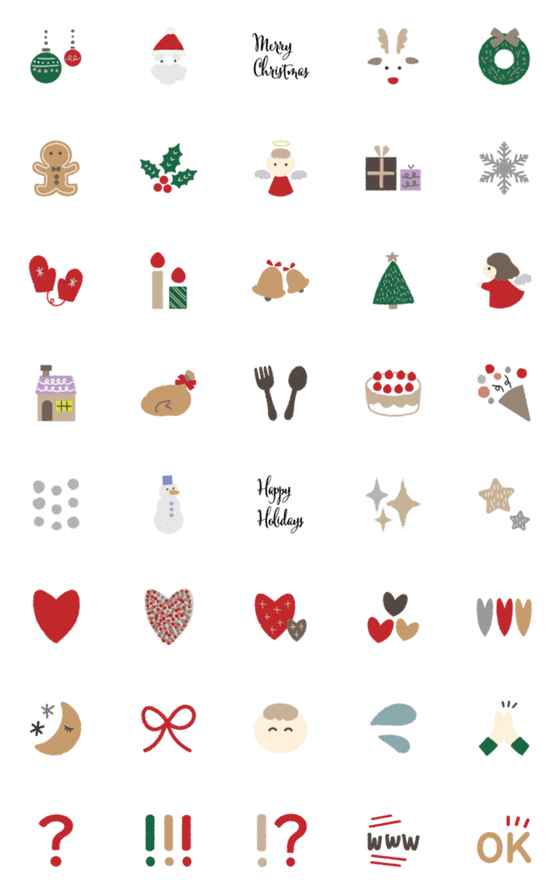 [LINE絵文字]毎年使える♪大人かわいいクリスマス絵文字の画像一覧