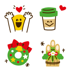 動く絵文字！大人かわいいシンプル【冬】の絵文字メイン画像