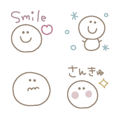 [LINE絵文字] 線画絵文字しんぷるの画像