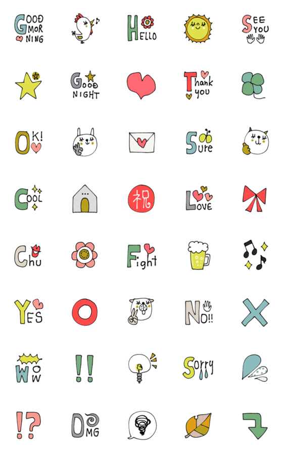 [LINE絵文字]motto's Various Emojisの画像一覧