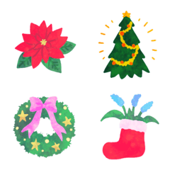 [LINE絵文字] お花や植物♡動くクリスマス絵文字の画像
