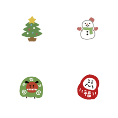 [LINE絵文字] 小さなクリスマスとお正月の画像