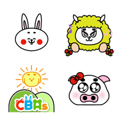 [LINE絵文字] 動く♪カラフル楽しいCBAs絵文字の画像