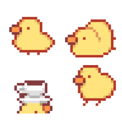 [LINE絵文字] Pixel art duckling Qの画像