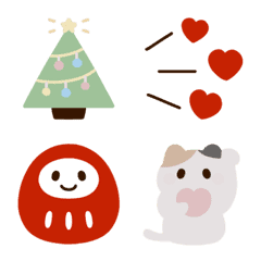 動く♪大人かわいい冬 再販の絵文字メイン画像