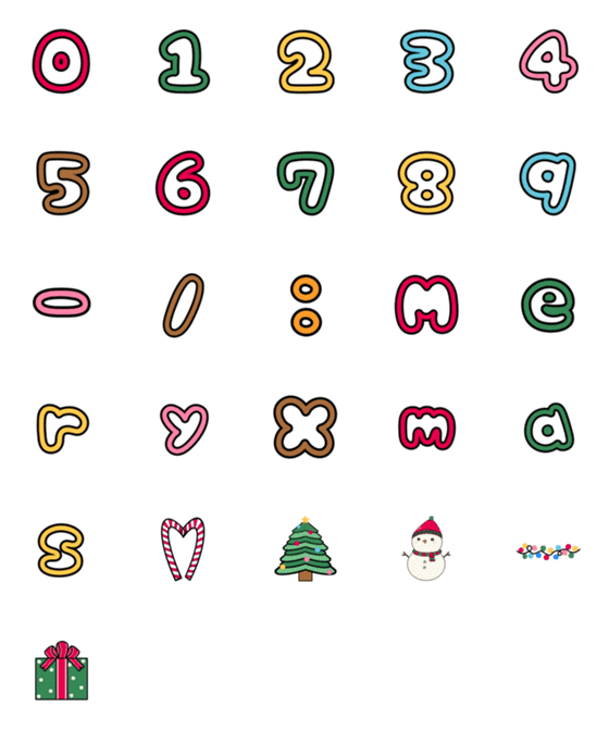 [LINE絵文字]Emoji BUBI# 7  Xmasの画像一覧