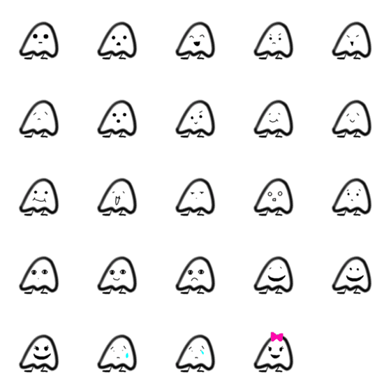 [LINE絵文字]白い人 三角さんの画像一覧
