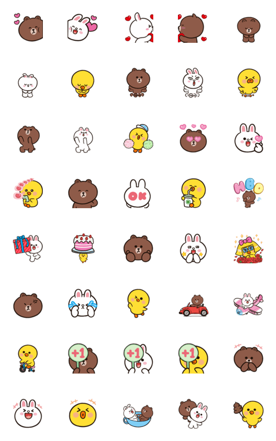 [LINE絵文字]Ningluk x Brown ＆ Friends Emojiの画像一覧