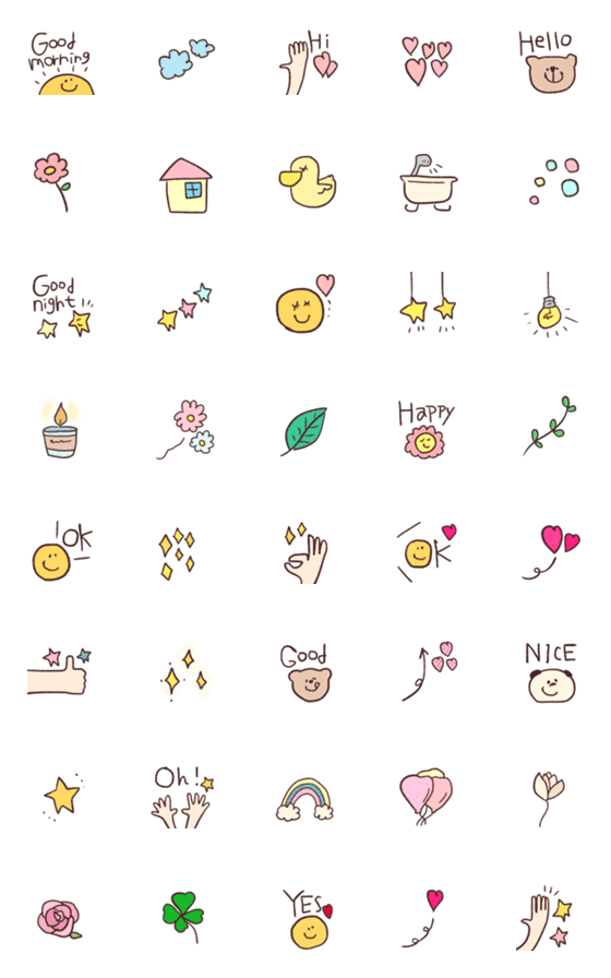 [LINE絵文字]ゆるっと癒されそうな絵文字たちの画像一覧