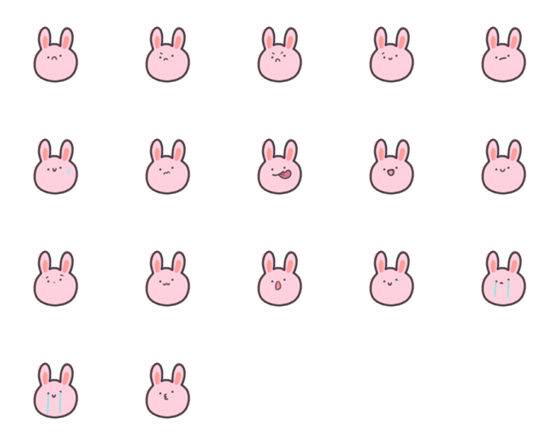 [LINE絵文字]PinkRabbit xuanの画像一覧