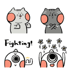 [LINE絵文字] Little monster＆fat catの画像