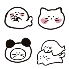 [LINE絵文字] アザとわんわんねこの絵文字の画像